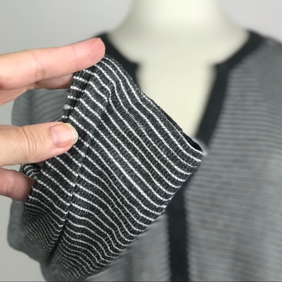 ANTHROPOLOGIE Akemi + Kin Striped Henley Top Large - Picture 7 of 13